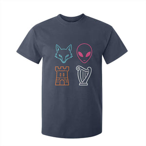 Fox Alien Castle Harp Retro T Shirt For Kid San Antonio Texas Sports