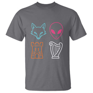 Fox Alien Castle Harp Retro T Shirt San Antonio Texas Sports