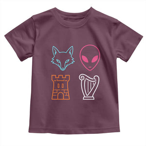 Fox Alien Castle Harp Retro Toddler T Shirt San Antonio Texas Sports