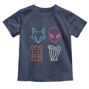 Fox Alien Castle Harp Retro Toddler T Shirt San Antonio Texas Sports