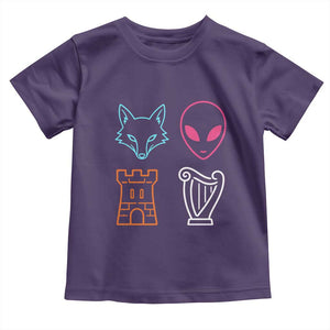 Fox Alien Castle Harp Retro Toddler T Shirt San Antonio Texas Sports