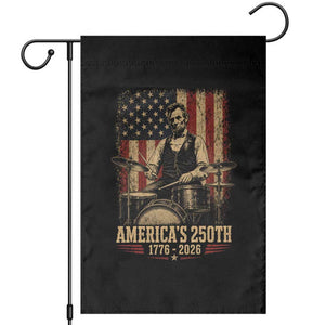 America's 250th Abraham Lincoln Playing Guitar 1776 2026 Garden Flag Funny Electric Guitar Player