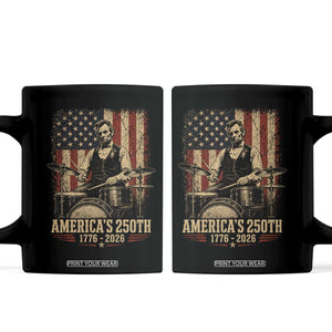 America's 250th Abraham Lincoln Playing Guitar 1776 2026 Coffee Mug Funny Electric Guitar Player