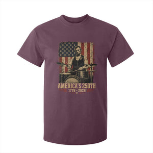 America's 250th Abraham Lincoln Playing Guitar 1776 2026 T Shirt For Kid Funny Electric Guitar Player