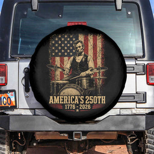 America's 250th Abraham Lincoln Playing Guitar 1776 2026 Spare Tire Cover Funny Electric Guitar Player
