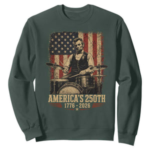 America's 250th Abraham Lincoln Playing Guitar 1776 2026 Sweatshirt Funny Electric Guitar Player