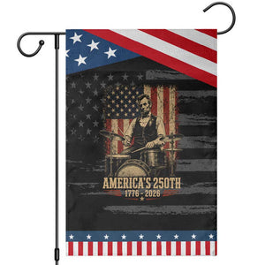 America's 250th Abraham Lincoln Playing Guitar 1776 2026 Patriotic Garden Flag Funny Electric Guitar Player