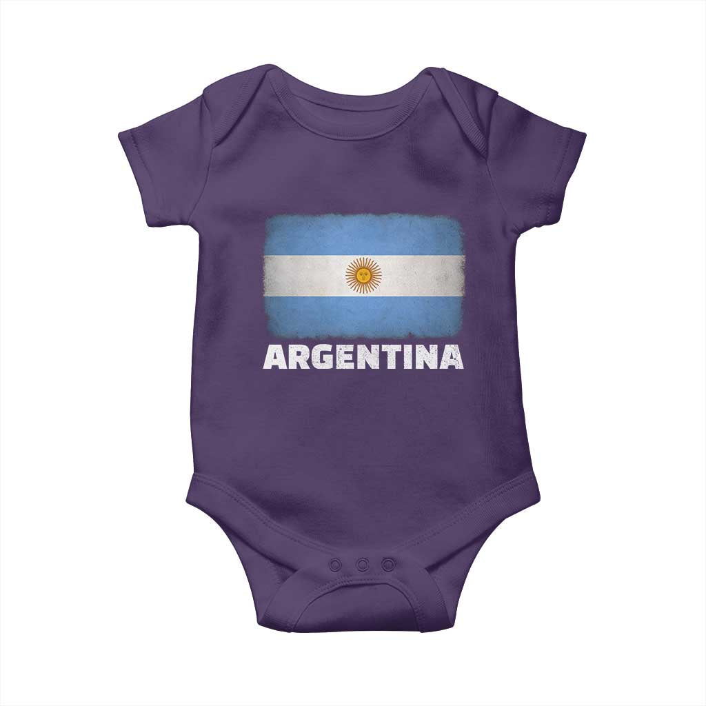 Vintage Argentina Flag Sun of May Argentinian Souvenir Baby Onesie