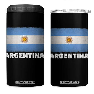 Vintage Argentina Flag Sun of May Argentinian Souvenir 4 in 1 Can Cooler Tumbler