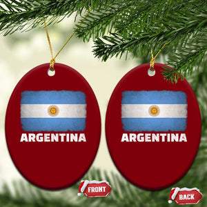 Vintage Argentina Flag Sun of May Argentinian Souvenir Ceramic Ornament