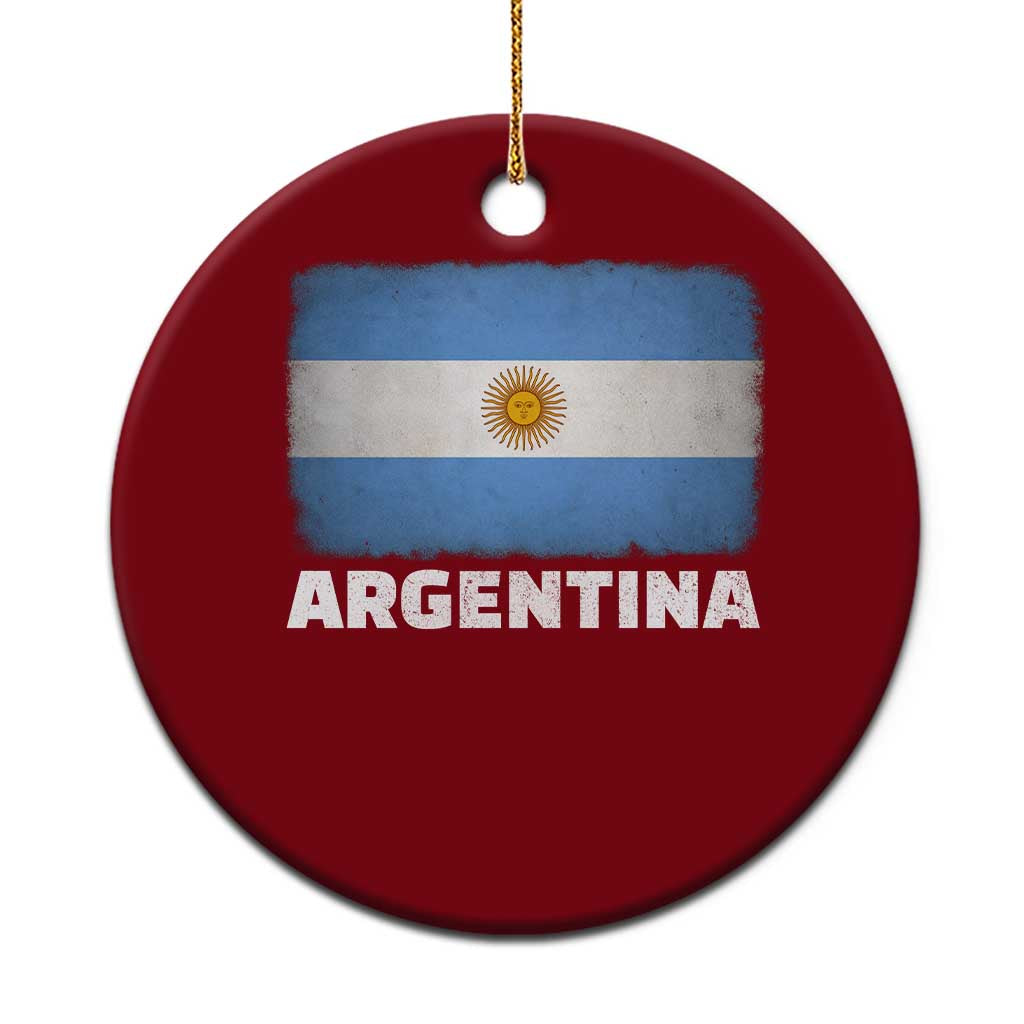 Vintage Argentina Flag Sun of May Argentinian Souvenir Ceramic Ornament