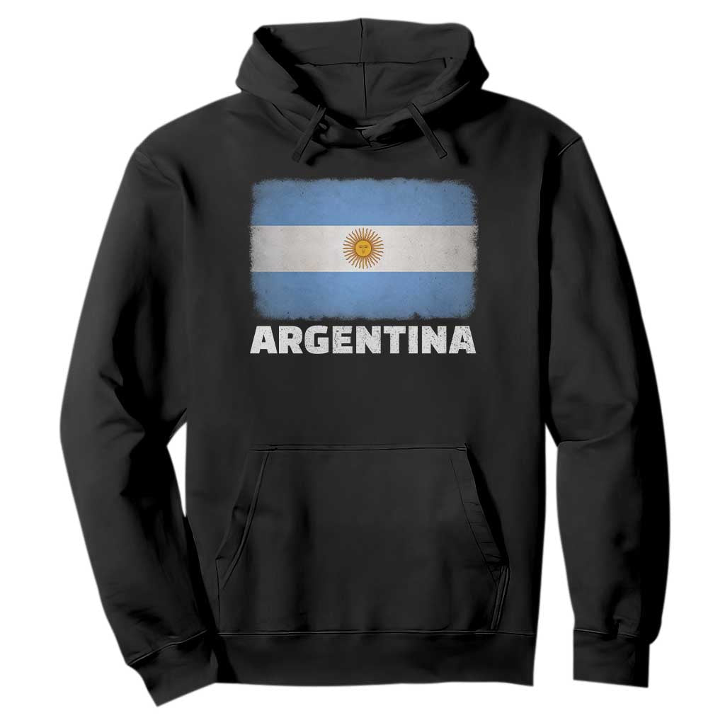 Vintage Argentina Flag Sun of May Argentinian Souvenir Hoodie
