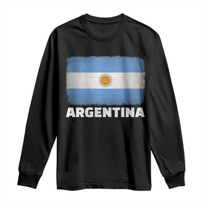 Vintage Argentina Flag Sun of May Argentinian Souvenir Long Sleeve Shirt