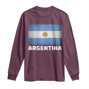 Vintage Argentina Flag Sun of May Argentinian Souvenir Long Sleeve Shirt