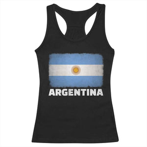 Vintage Argentina Flag Sun of May Argentinian Souvenir Racerback Tank Top