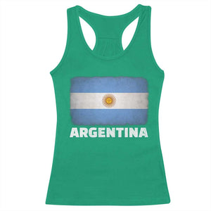 Vintage Argentina Flag Sun of May Argentinian Souvenir Racerback Tank Top