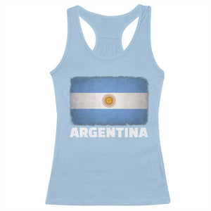 Vintage Argentina Flag Sun of May Argentinian Souvenir Racerback Tank Top
