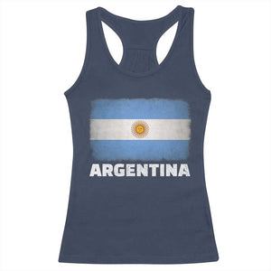 Vintage Argentina Flag Sun of May Argentinian Souvenir Racerback Tank Top