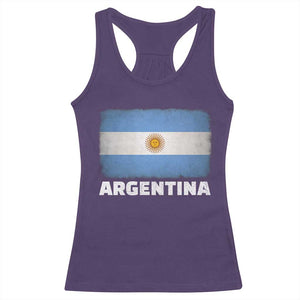 Vintage Argentina Flag Sun of May Argentinian Souvenir Racerback Tank Top