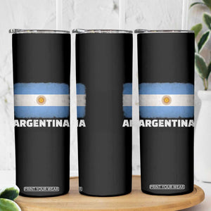 Vintage Argentina Flag Sun of May Argentinian Souvenir Skinny Tumbler
