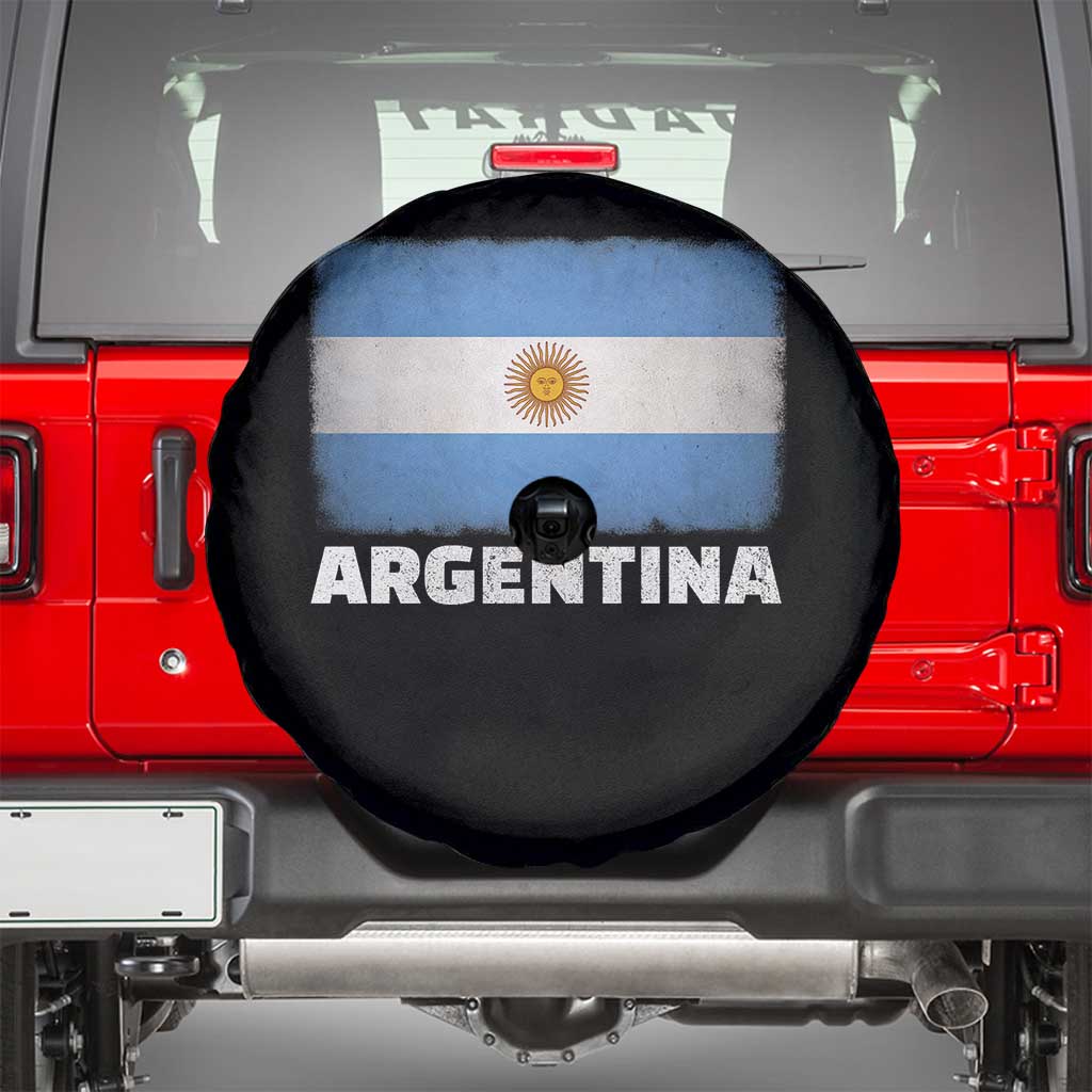 Vintage Argentina Flag Sun of May Argentinian Souvenir Spare Tire Cover
