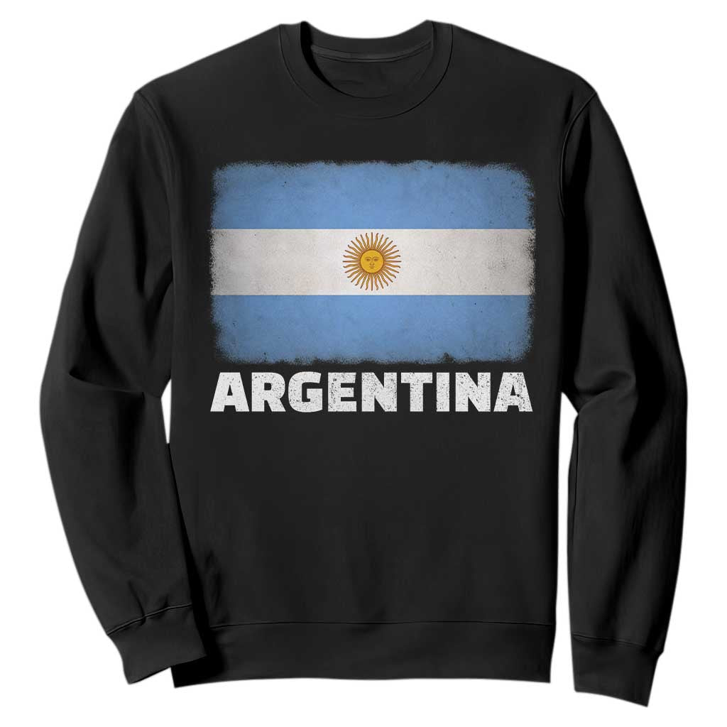 Vintage Argentina Flag Sun of May Argentinian Souvenir Sweatshirt