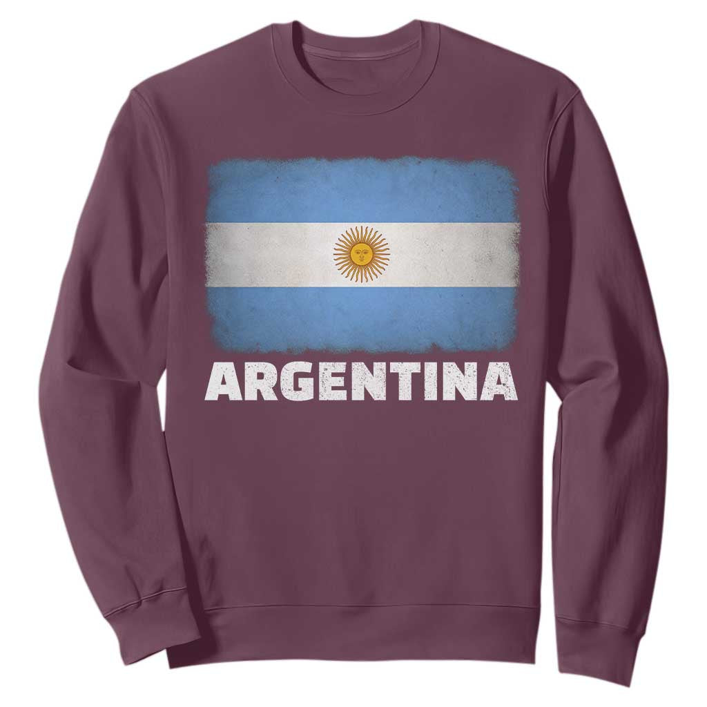 Vintage Argentina Flag Sun of May Argentinian Souvenir Sweatshirt
