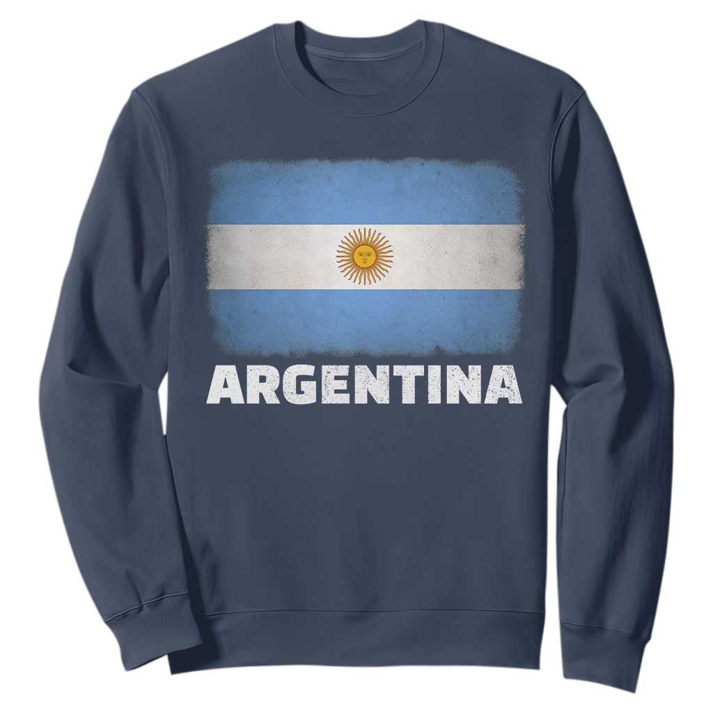 Vintage Argentina Flag Sun of May Argentinian Souvenir Sweatshirt