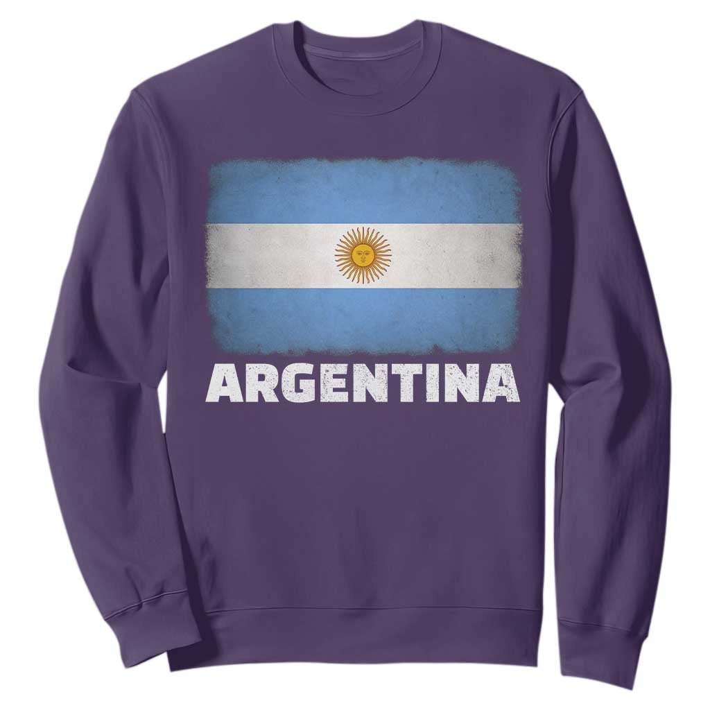 Vintage Argentina Flag Sun of May Argentinian Souvenir Sweatshirt