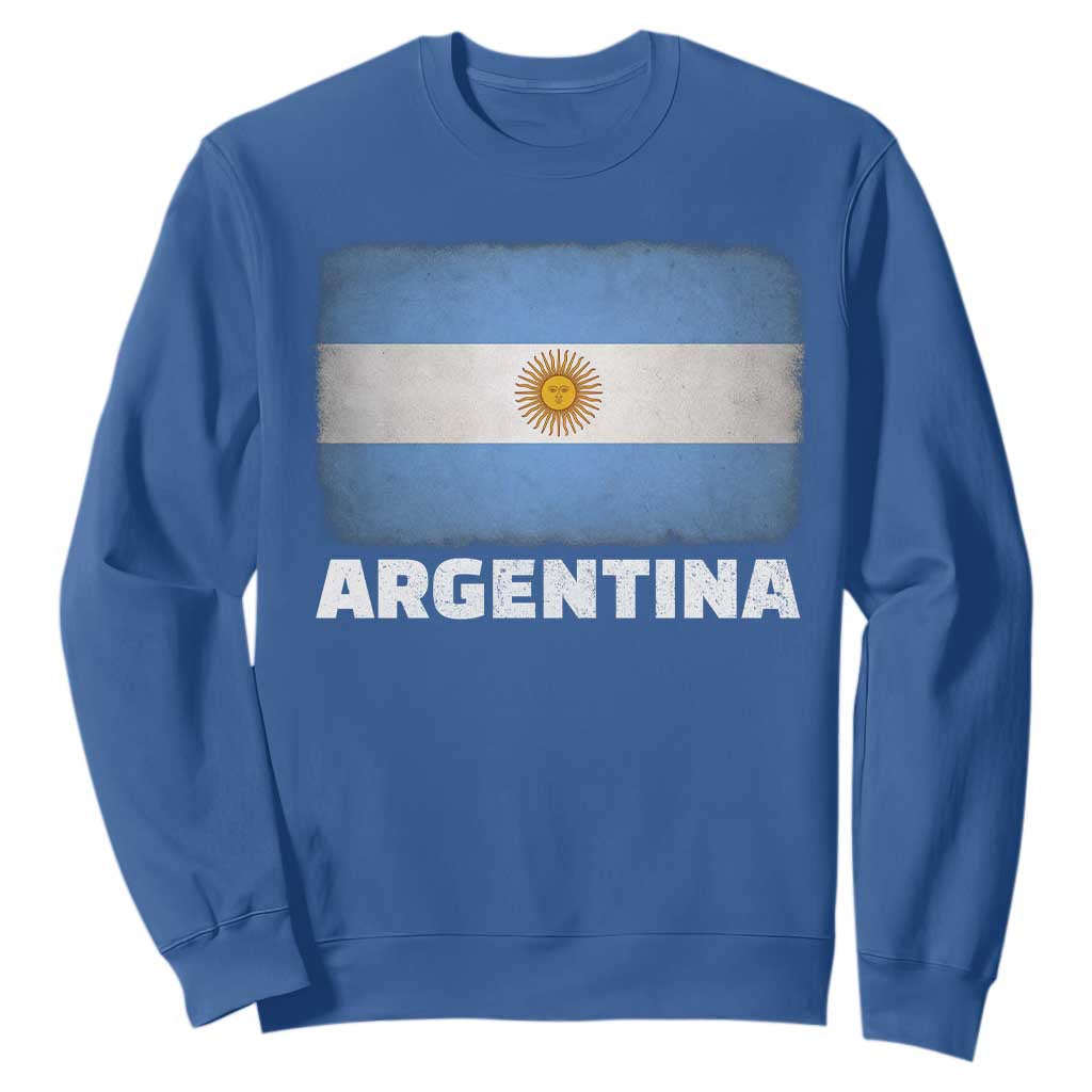 Vintage Argentina Flag Sun of May Argentinian Souvenir Sweatshirt