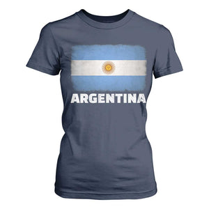 Vintage Argentina Flag Sun of May Argentinian Souvenir T Shirt For Women