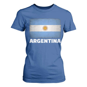 Vintage Argentina Flag Sun of May Argentinian Souvenir T Shirt For Women