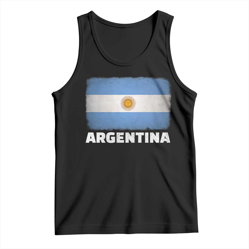 Vintage Argentina Flag Sun of May Argentinian Souvenir Tank Top