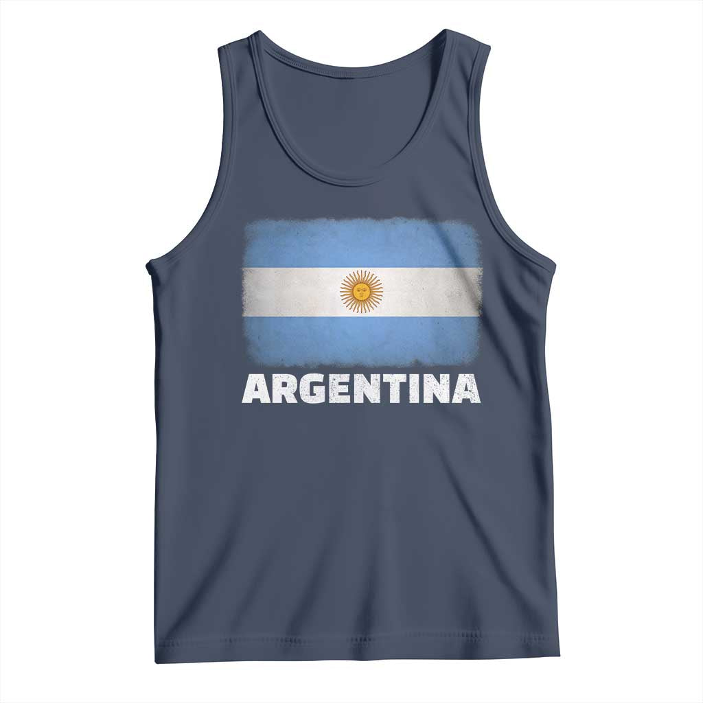 Vintage Argentina Flag Sun of May Argentinian Souvenir Tank Top