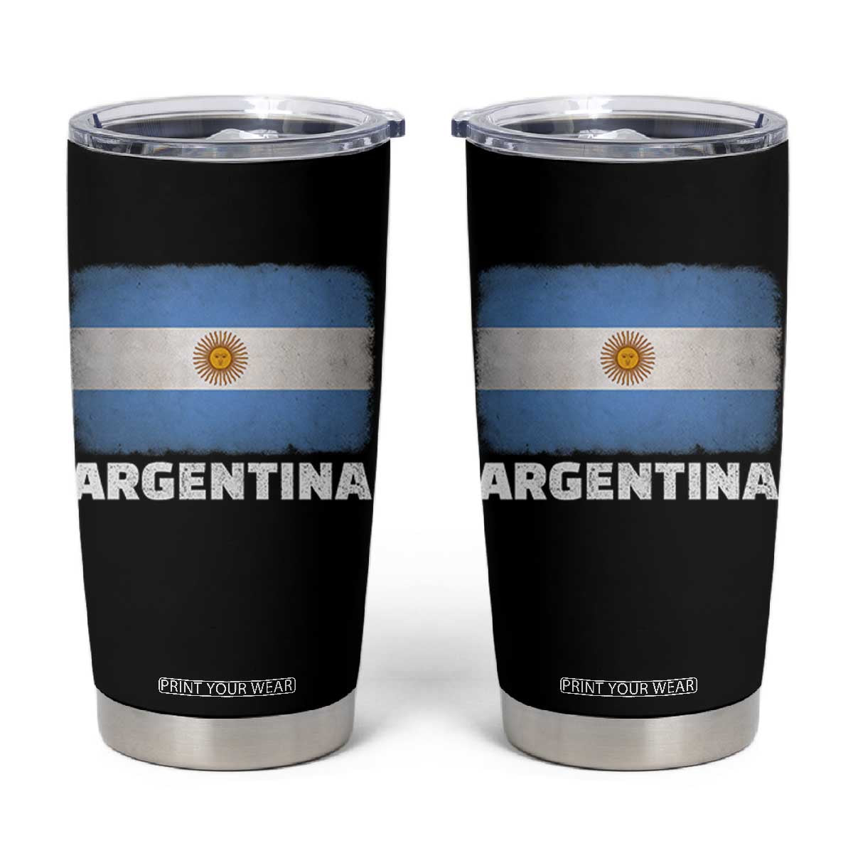 Vintage Argentina Flag Sun of May Argentinian Souvenir Tumbler Cup