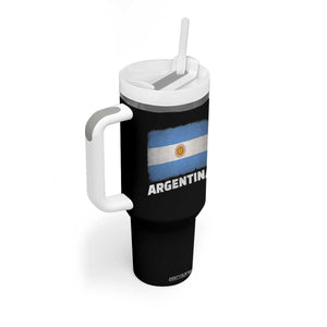Vintage Argentina Flag Sun of May Argentinian Souvenir Tumbler With Handle