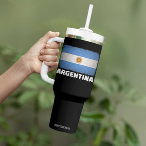 Vintage Argentina Flag Sun of May Argentinian Souvenir Tumbler With Handle