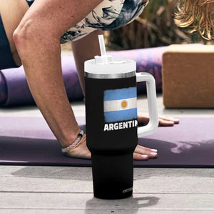 Vintage Argentina Flag Sun of May Argentinian Souvenir Tumbler With Handle