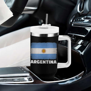 Vintage Argentina Flag Sun of May Argentinian Souvenir Tumbler With Handle
