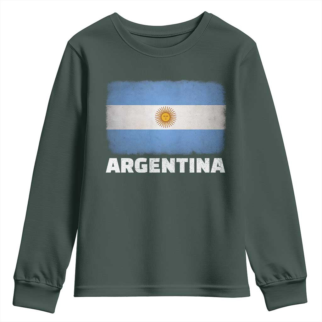 Vintage Argentina Flag Sun of May Argentinian Souvenir Youth Sweatshirt
