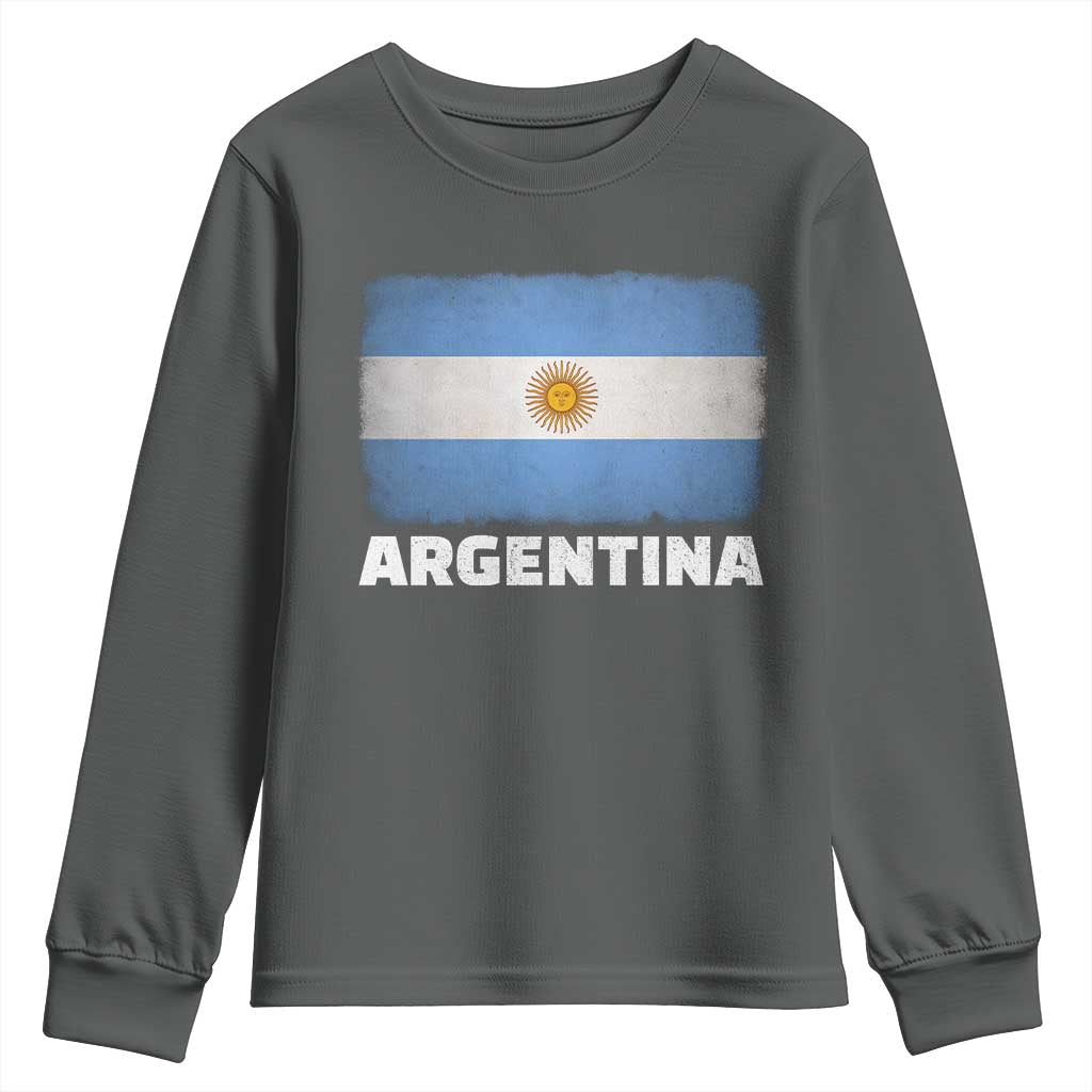 Vintage Argentina Flag Sun of May Argentinian Souvenir Youth Sweatshirt