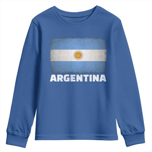 Vintage Argentina Flag Sun of May Argentinian Souvenir Youth Sweatshirt