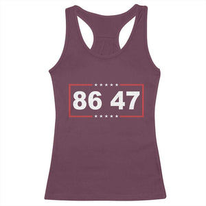 Vintage 8647 Racerback Tank Top US Political FDT Stars And Stripes