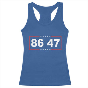 Vintage 8647 Racerback Tank Top US Political FDT Stars And Stripes