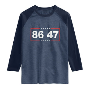 Vintage 8647 Raglan Shirt US Political FDT Stars And Stripes