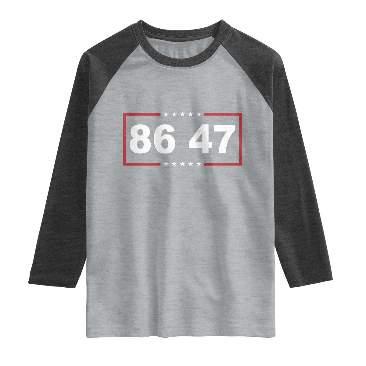 Vintage 8647 Raglan Shirt US Political FDT Stars And Stripes