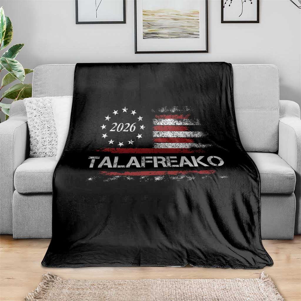 Talafreako James Talarico 2026 Throw Blanket US Senate Texas Vintage American Flag