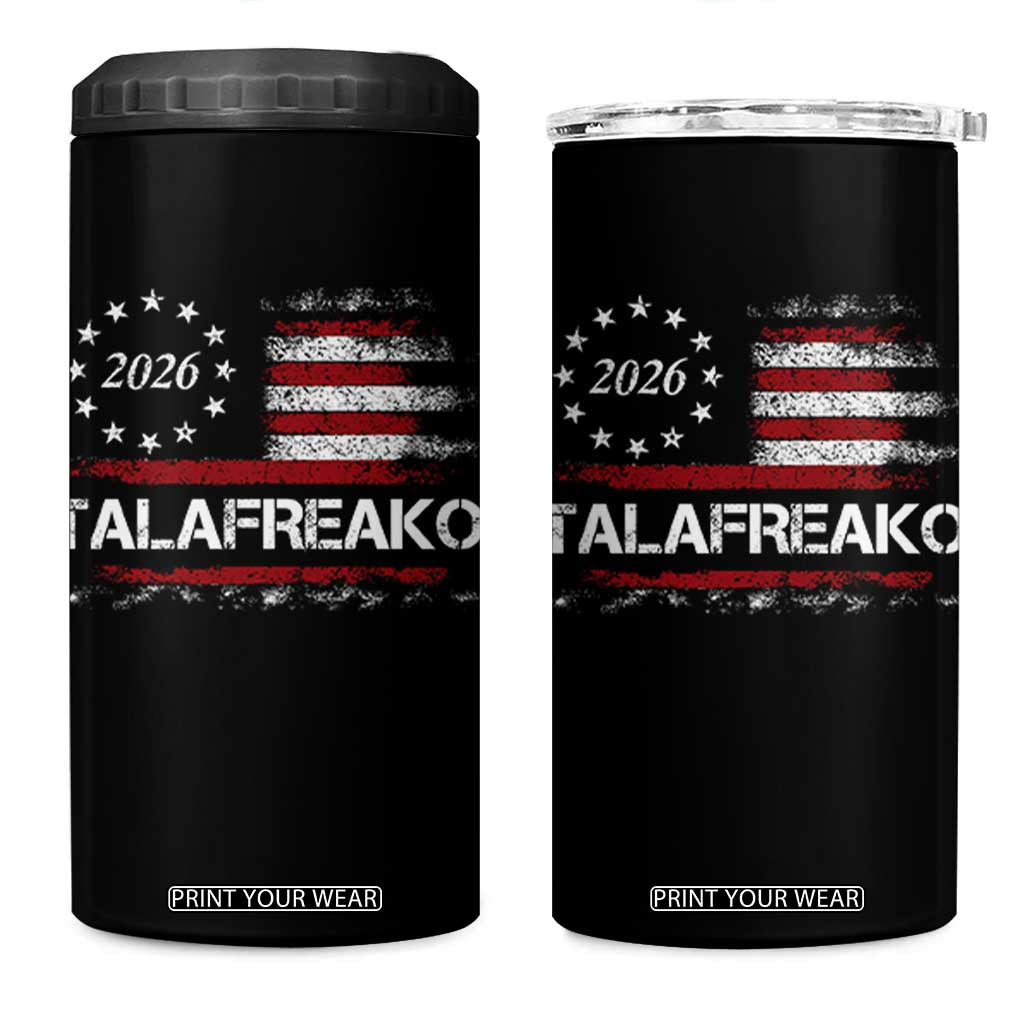 Talafreako James Talarico 2026 4 in 1 Can Cooler Tumbler US Senate Texas Vintage American Flag