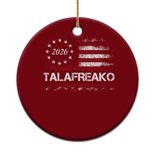 Talafreako James Talarico 2026 Ceramic Ornament US Senate Texas Vintage American Flag