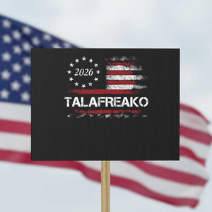 Talafreako James Talarico 2026 Protest Sign US Senate Texas Vintage American Flag